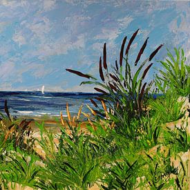 Sea view from the dunes by Angelique Nooijen