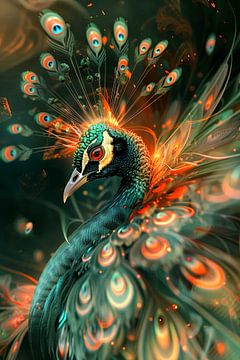 Luminous peacock by ARTemberaubend