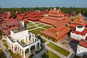Der Königliche Palast von Mandalay in Myanmar