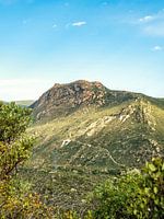 Ein Wanderweg in der Ferne, der den nächsten großen Hügel erklimmt.