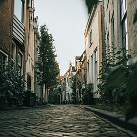 Prachtige straat in Haarlem van Sebastiaan van 't Hoog