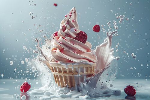 heerlijke ijscreaties in felle kleuren