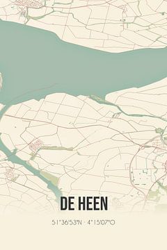 Vintage map of De Heen (North Brabant) by Rezona