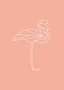 Flamingo - Grafische Tiere von Dieuwertje Ontwerpt Miniaturansicht