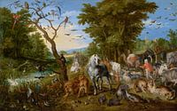 De intocht van de dieren in de ark van Noach, Jan Brueghel de Oude van Meesterlijcke Meesters thumbnail