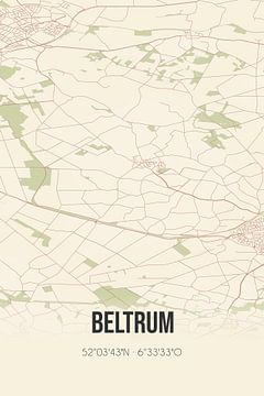 Vintage landkaart van Beltrum (Gelderland) van MijnStadsPoster