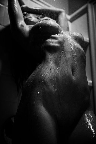 De schoonheid; Erotisch naakt onder de douche van Atelier Liesjes