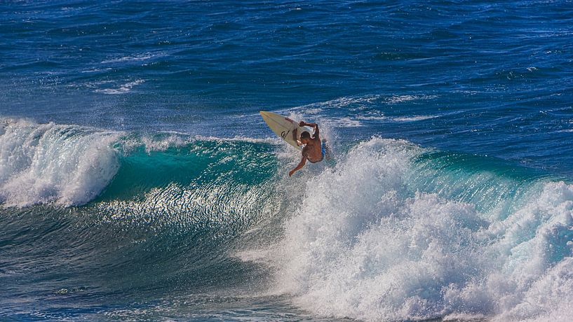 Surf sur la plage de Hookipa, Maui, Hawaii par Henk Meijer Photography