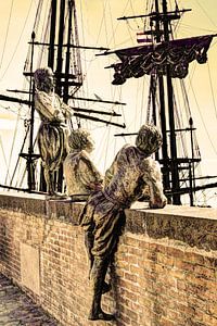 Hoorn Noord-Holland Niederlande Jungen von Kapitän Bontekoe
