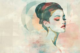 Abstrakte Malerei Frau von Poster Art Shop