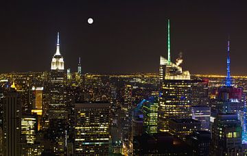 New York vanaf Top of the Rock in kleur von Teuni's Dreams of Reality