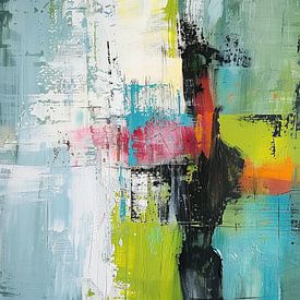 Bright Abstract Shapes by Eye catching paintings