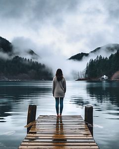 Frau am See