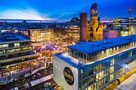 Night over Berlin at Christmas Fair Gedächtniskirche by Dennis Kuzee thumbnail