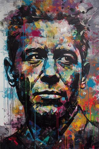 Visage d'homme abstrait