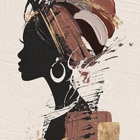 Traditional beautiful African Woman van ArtStudioMonique