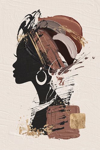 Belle femme africaine traditionnelle sur ArtStudioMonique