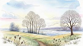 Spring Day Riverside Scene by Markus Gann