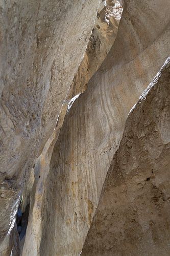 Structures of the rock in Cañón del Mascarat