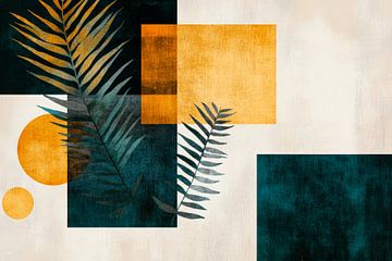 Botanische Abstraktion mit Farben und Formen von Poster Art Shop