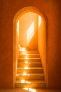Leichte Treppe - Warme Ruhe in architektonischen Formen
