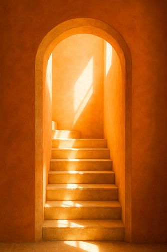 Escalier léger - Tranquillité chaleureuse dans les formes architecturales