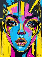 Portrait pop art serein
