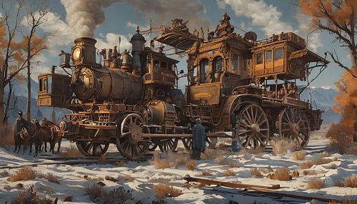 mobiele machine, surrealisme, steampunk