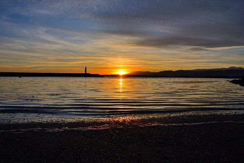 de zon is bijna onder