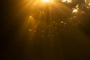 zonsondergang onderwater