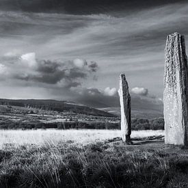 Isle of Arran, Schotland, staande stenen van Machrie Moor van Henno Drop