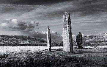 Isle of Arran, Schotland, staande stenen van Machrie Moor van Henno Drop