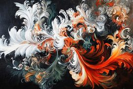 Fiery Abstraction | Fiery Dance by ARTEO Paintings