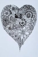 Zentangle Kunst Hart