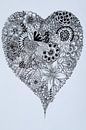 Zentangle Art Heart by Anja  Bulté thumbnail