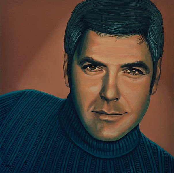 George Clooney  Schilderij von Paul Meijering