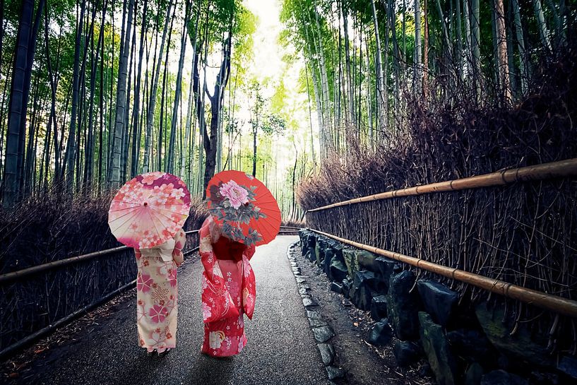 Der Bambuswald in Kyoto von Manjik Pictures