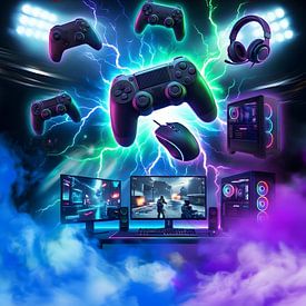 EAT SLEEP GAME REPEAT Poster by Art Spark