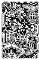 Fantasie Doodle 4 zwartwit