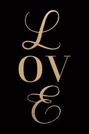 Goldene Liebe Typografie Design von Art & Soul Creations