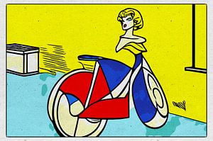 Dame auf dem Rad
