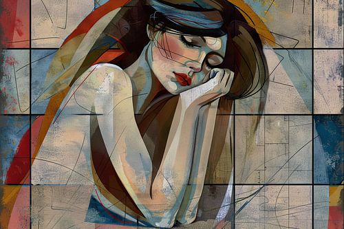 abstract portret vrouw