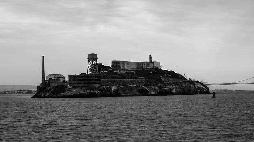 Alcatraz-Gefängnis in Schwarz-Weiß | Vereinigte Staaten | Amerika Reisefotografie von Dohi Media