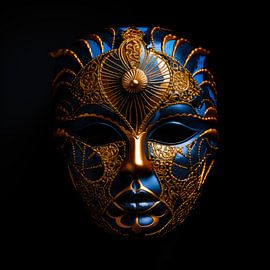 Mask gold-blue by TheXclusive Art
