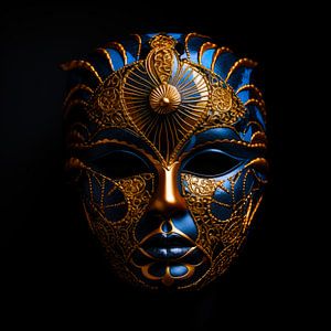 Mask gold-blue