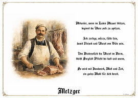 Slager – Gildeplaat met gedicht van Marcus Achberger
