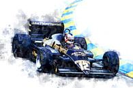 Nigel Mansell, JPS Lotus von Theodor Decker Miniaturansicht