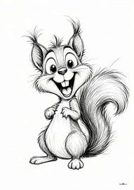 Kleine Cartoon-Eichhörnchen