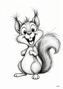 Kleine Cartoon-Eichhörnchen
