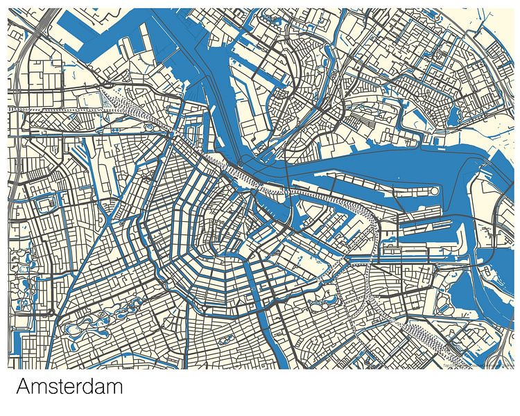 Het centrum van Amsterdam van CityMapper
